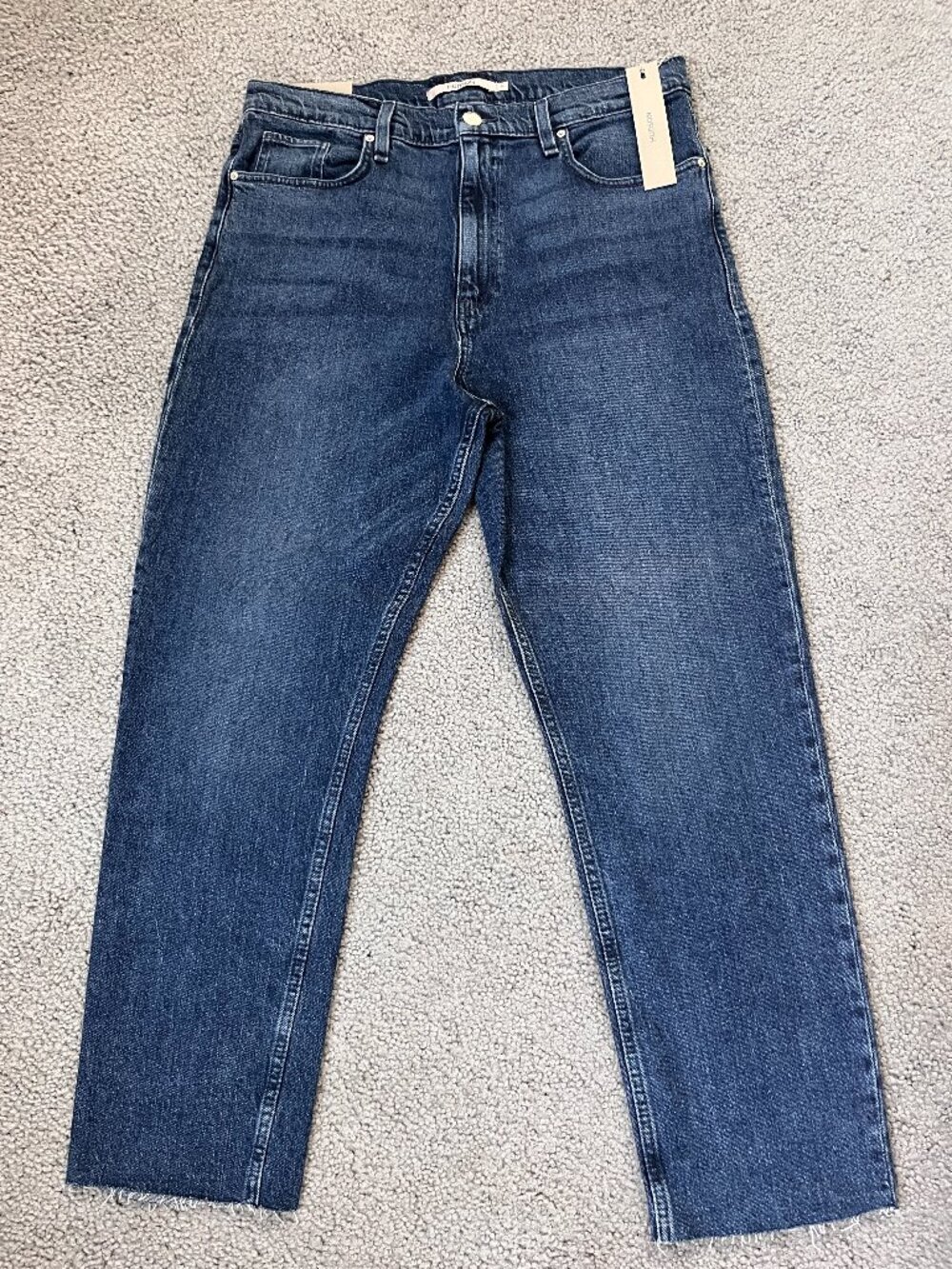 HUDSON HARLOW ULTRA HIGH-RISE CIGARETTE ANKLE DENIM JEANS in LAKESIDE   NWT  34
